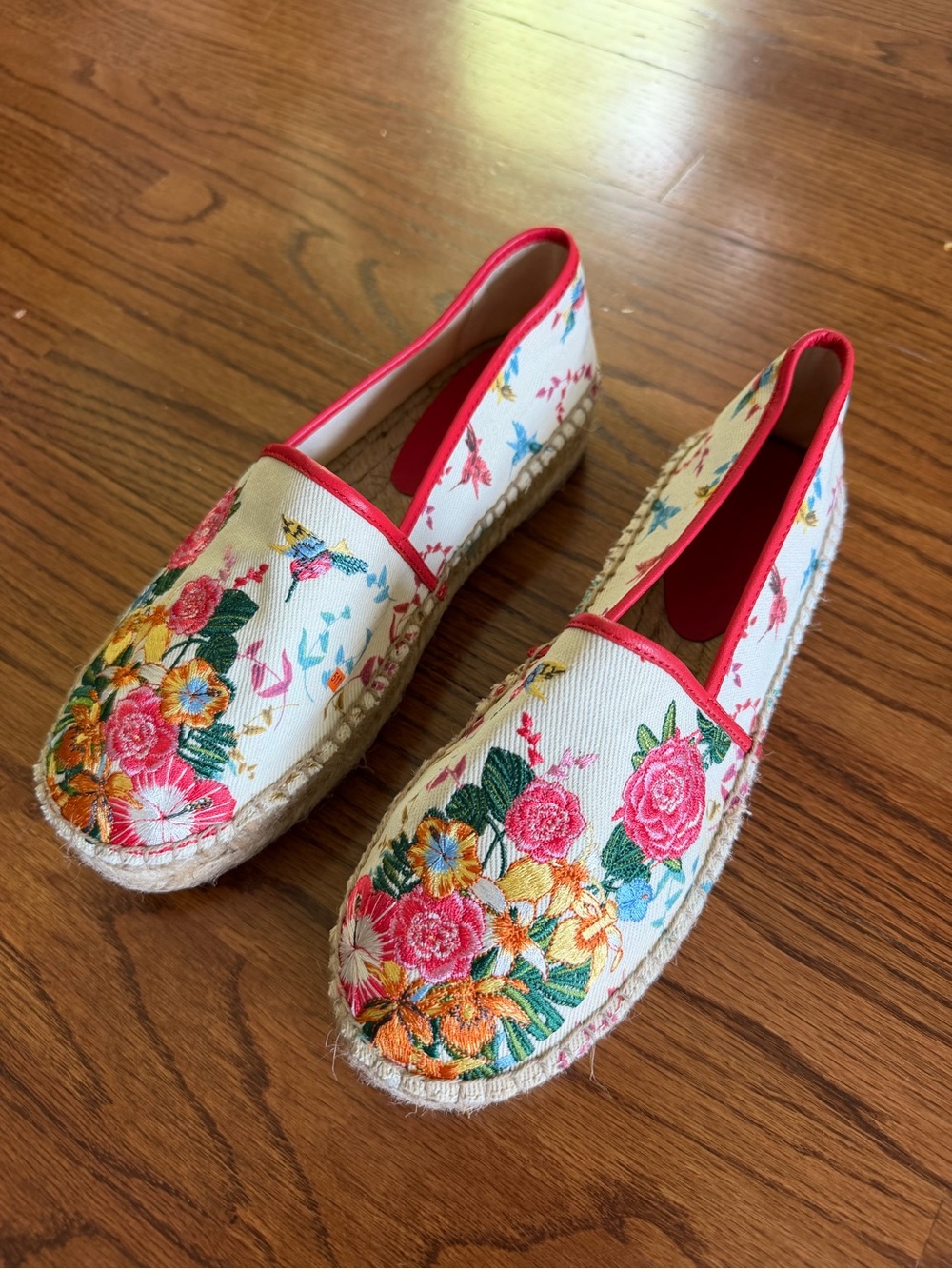 Johnny Was Andra Floral Embroidered Espadrille Slip-On 7